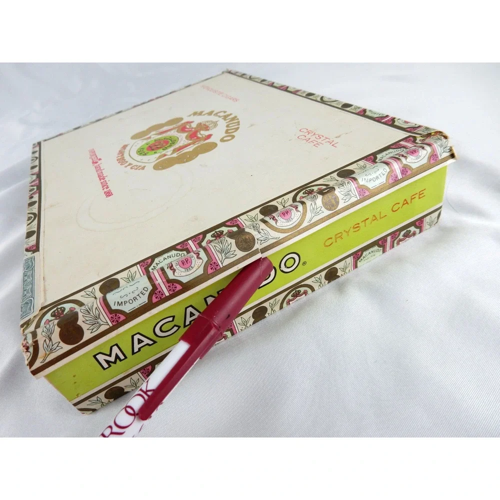 Vintage Macanudo Montego y Cia Crystal Cafe Cigar Box Jamaica Made Pre-2000